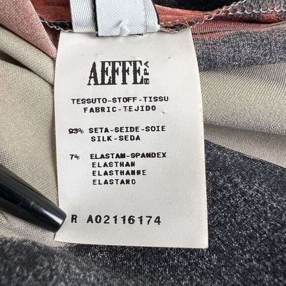 Moschino Cheap And Chic Silk Abstract Floral Red Key Hole Cap Sleeve Blouse‎ 8 - Picture 11 of 16